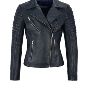 Women's Black Sheepskin Leather Jacket