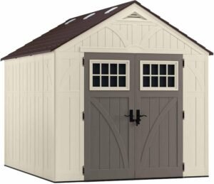 Suncast Tremont 8 ft. x 10 ft. Resin Storage Shed with Floor (BMS8100)