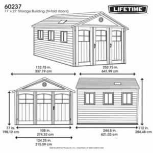 Lifetime 11x21 Storage Garage Kit 60237